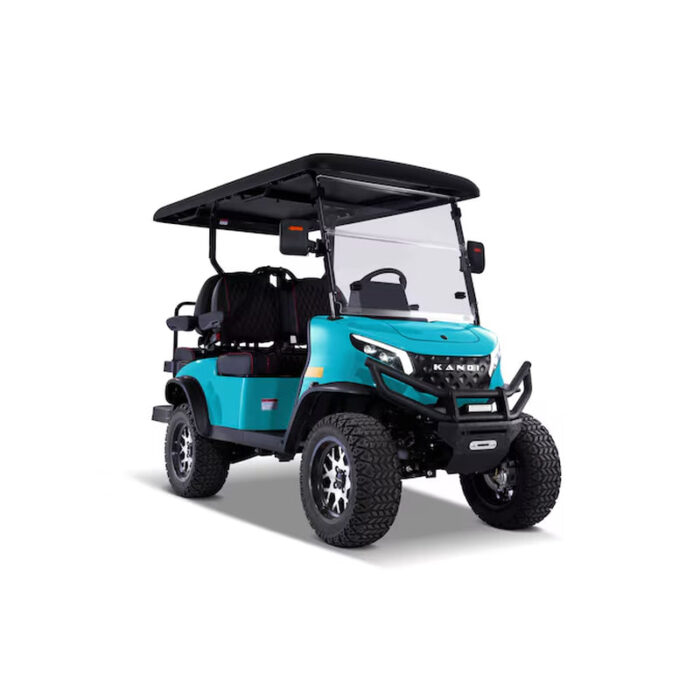 Pro 4 Seat Electric Golf Cart with Lithium Battery- Turquoise