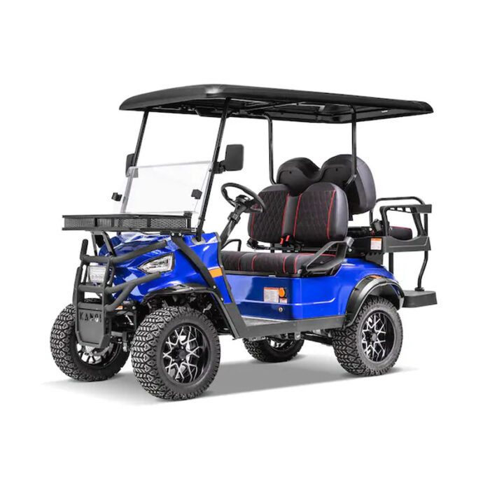 Kruiser 4 Seat Electric Golf Cart with Lithium Battery - Silver