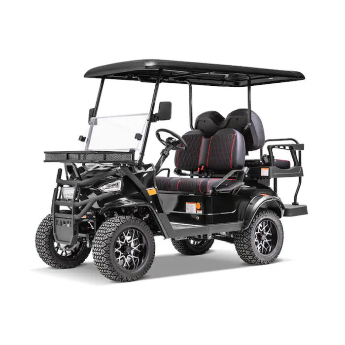 Kruiser 4 Seat Electric Golf Cart with Lithium Battery - Silver