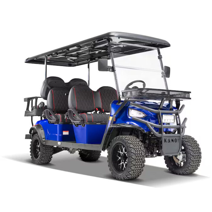 Kruiser 6 Seat Electric Golf Cart with Lithium Battery- Matte Black