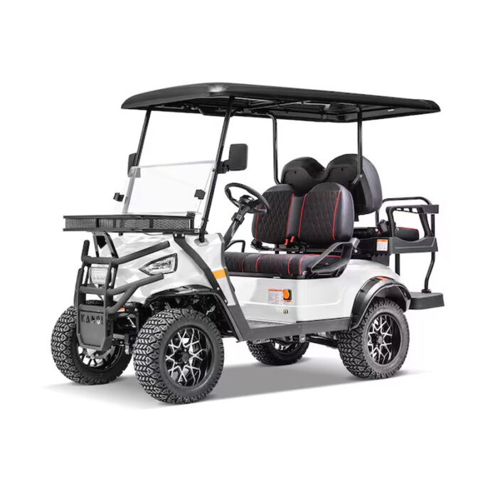 Kruiser 4 Seat Electric Golf Cart with Lithium Battery - Silver