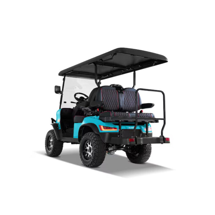 Pro 4 Seat Electric Golf Cart with Lithium Battery- Turquoise