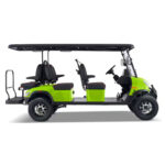 Pro 6 Seat Electric Golf Cart with Lithium Battery- Green