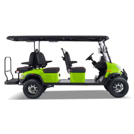 Pro 6 Seat Electric Golf Cart with Lithium Battery- Green