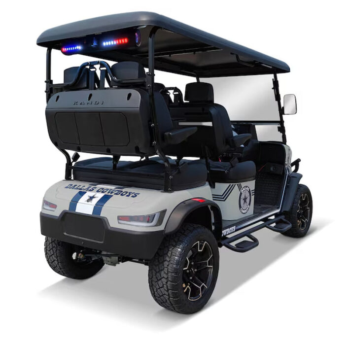 Dallas Cowboys, 4 Seat Electric Golf Cart with Lithium Battery, Max Speed 20 MPH, NFL Licensed