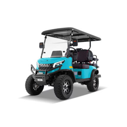 Pro 4 Seat Electric Golf Cart with Lithium Battery- Turquoise