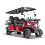 Kruiser 6 Seat Electric Golf Cart with Lithium Battery- Matte Black