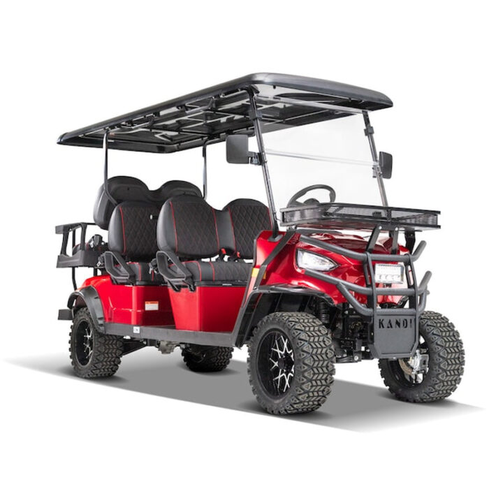 Kruiser 6 Seat Electric Golf Cart with Lithium Battery- Matte Black