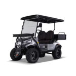 Ranch 2 Seat Electric Golf Cart with Lithium Battery and Tilting Cargo Bed - Red