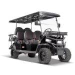 Kruiser 6 Seat Electric Golf Cart with Lithium Battery- Matte Black