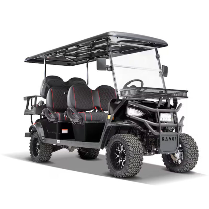 Kruiser 6 Seat Electric Golf Cart with Lithium Battery- Matte Black