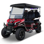 Dallas Cowboys, 4 Seat Electric Golf Cart with Lithium Battery, Max Speed 20 MPH, NFL Licensed