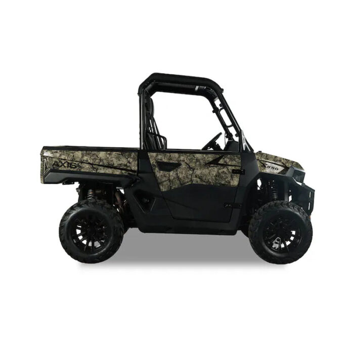 X550 CAMO, 540Cc, Dual Full Color 10-In Screens with Apple Carplay/Bluetooth, Front and Rear Cameras, Tilting Cargo Bed