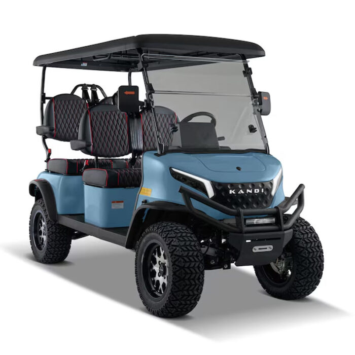 Pro Forward Facing 4 Seat Electric Golf Cart with Lithium Battery- Turquoise