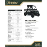X550 CAMO, 540Cc, Dual Full Color 10-In Screens with Apple Carplay/Bluetooth, Front and Rear Cameras, Tilting Cargo Bed