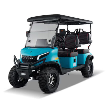 Pro Forward Facing 4 Seat Electric Golf Cart with Lithium Battery- Turquoise