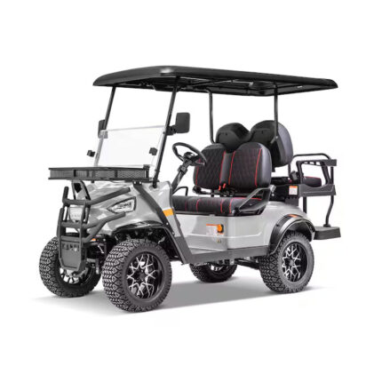 Kruiser 4 Seat Electric Golf Cart with Lithium Battery - Silver