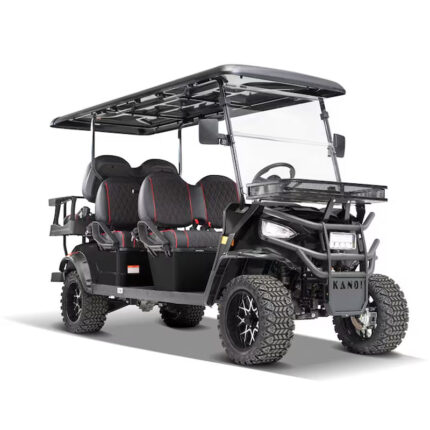 Kruiser 6 Seat Electric Golf Cart with Lithium Battery- Matte Black