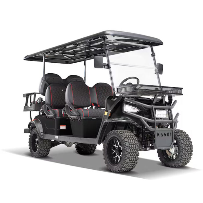 Kruiser 6 Seat Electric Golf Cart with Lithium Battery- Matte Black