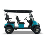 Pro Forward Facing 4 Seat Electric Golf Cart with Lithium Battery- Turquoise