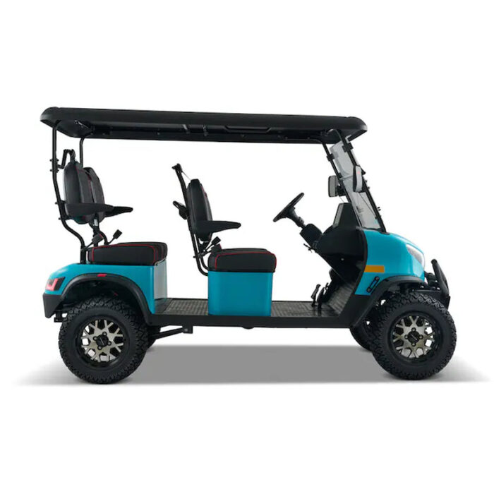 Pro Forward Facing 4 Seat Electric Golf Cart with Lithium Battery- Turquoise
