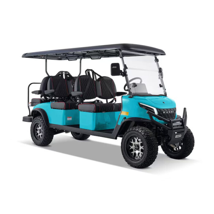 Pro 6 Seat Electric Golf Cart with Lithium Battery- Green