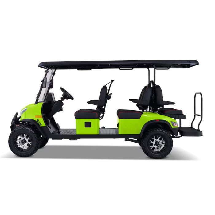 Pro 6 Seat Electric Golf Cart with Lithium Battery- Green