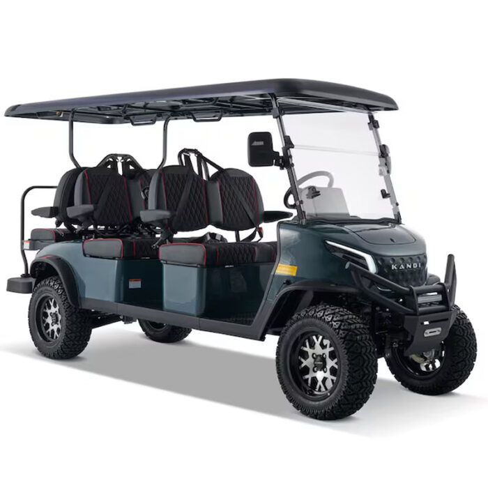 Pro 6 Seat Electric Golf Cart with Lithium Battery- Green