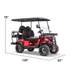 Kruiser 4 Seat Electric Golf Cart with Lithium Battery - Silver