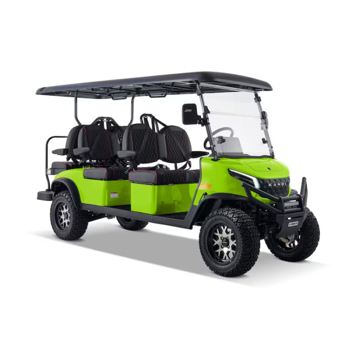 Pro 6 Seat Electric Golf Cart with Lithium Battery- Green