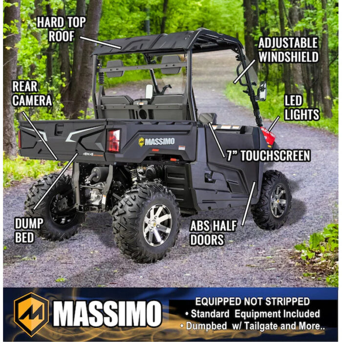 Buck 450 4WD 352Cc Gas UTV with Dump Bed Red