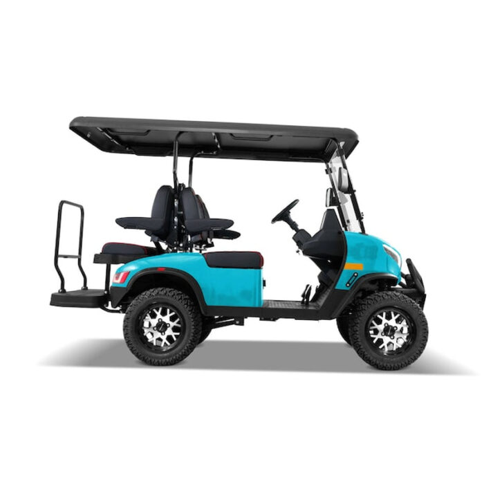 Pro 4 Seat Electric Golf Cart with Lithium Battery- Turquoise