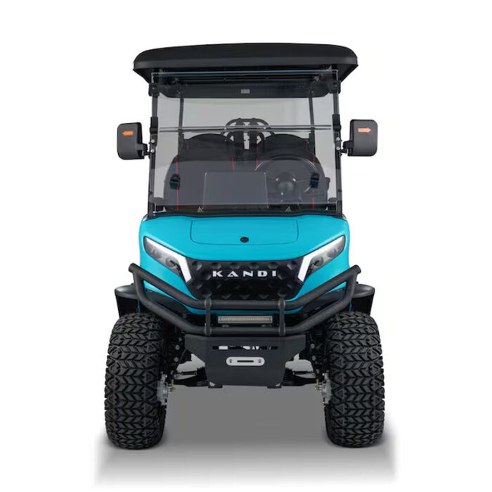 Pro Forward Facing 4 Seat Electric Golf Cart with Lithium Battery- Turquoise