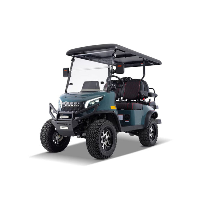 Pro 4 Seat Electric Golf Cart with Lithium Battery- Turquoise