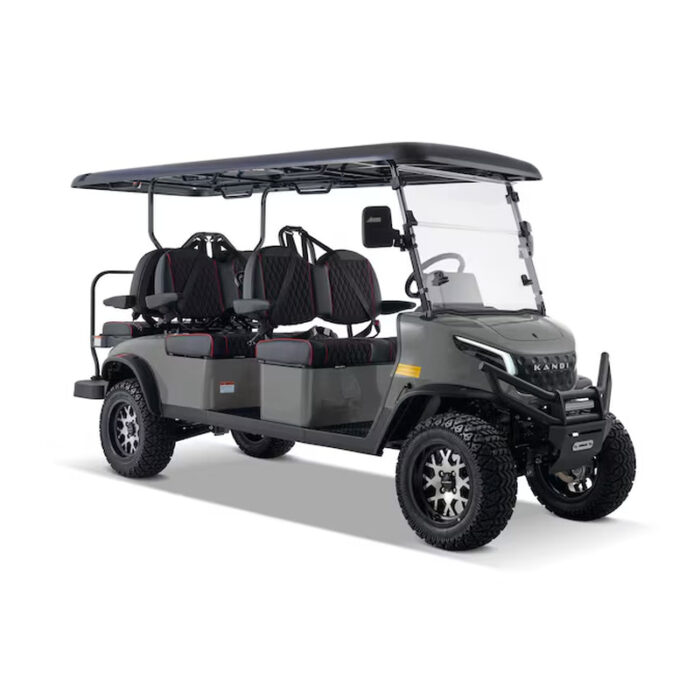 Pro 6 Seat Electric Golf Cart with Lithium Battery- Green