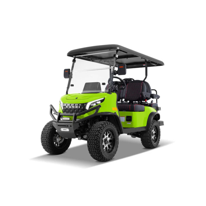 Pro 4 Seat Electric Golf Cart with Lithium Battery- Turquoise