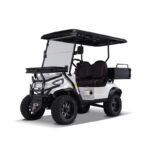Ranch 2 Seat Electric Golf Cart with Lithium Battery and Tilting Cargo Bed - Red