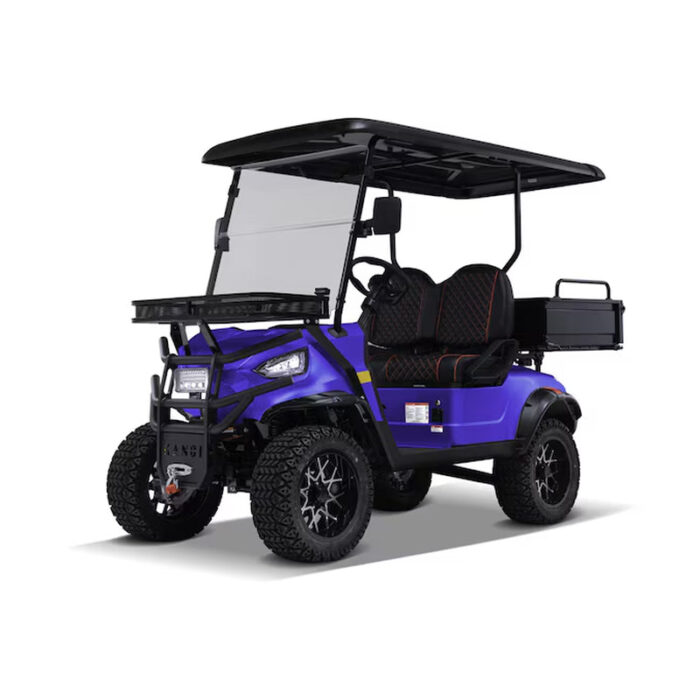 Ranch 2 Seat Electric Golf Cart with Lithium Battery and Tilting Cargo Bed - Red