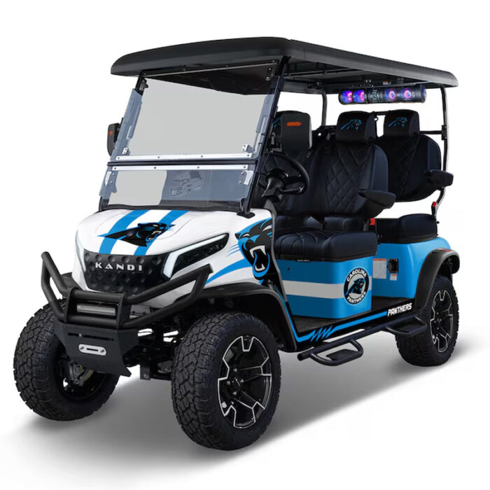 Dallas Cowboys, 4 Seat Electric Golf Cart with Lithium Battery, Max Speed 20 MPH, NFL Licensed