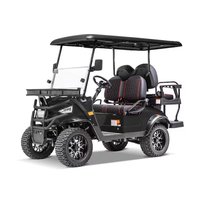 Kruiser 4 Seat Electric Golf Cart with Lithium Battery - Silver