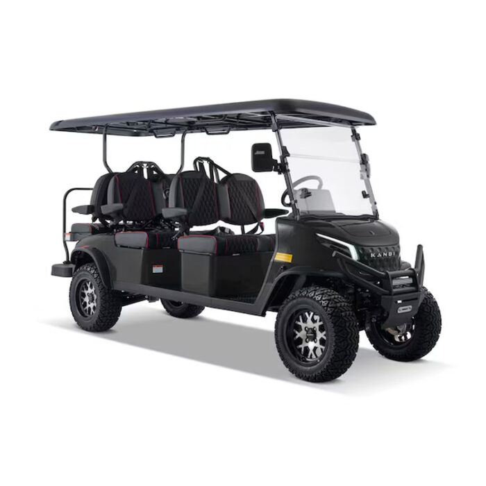Pro 6 Seat Electric Golf Cart with Lithium Battery- Green