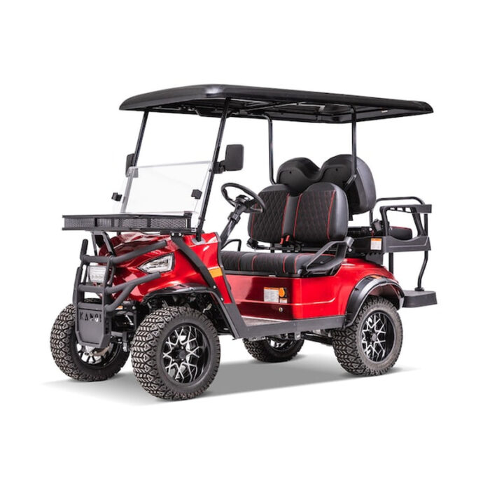 Kruiser 4 Seat Electric Golf Cart with Lithium Battery - Silver