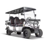 Kruiser 6 Seat Electric Golf Cart with Lithium Battery- Matte Black