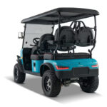 Pro Forward Facing 4 Seat Electric Golf Cart with Lithium Battery- Turquoise