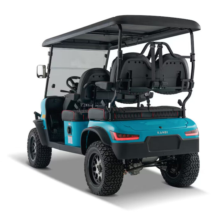 Pro Forward Facing 4 Seat Electric Golf Cart with Lithium Battery- Turquoise