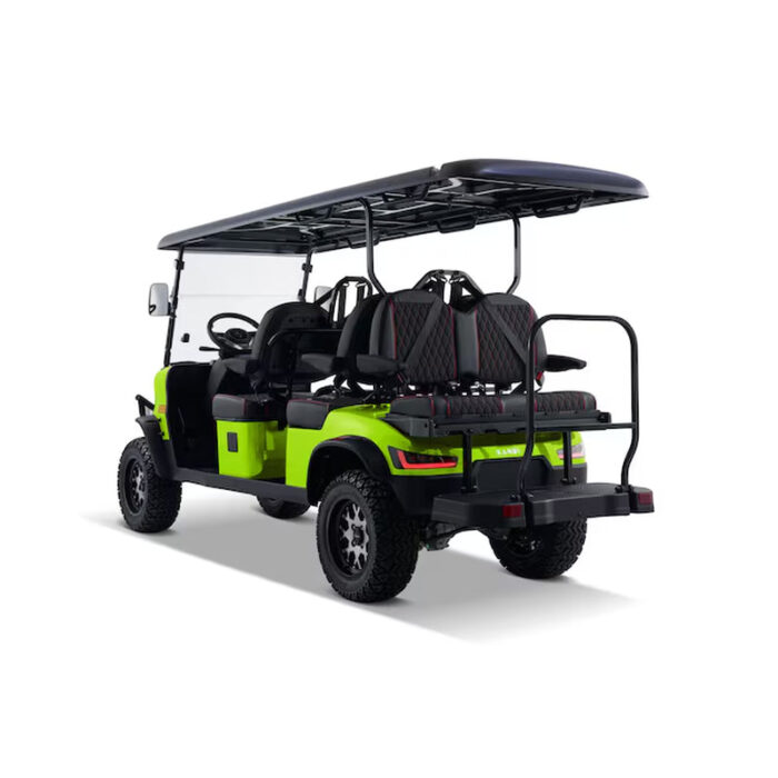 Pro 6 Seat Electric Golf Cart with Lithium Battery- Green