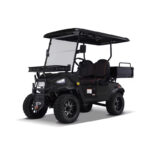 Ranch 2 Seat Electric Golf Cart with Lithium Battery and Tilting Cargo Bed - Red