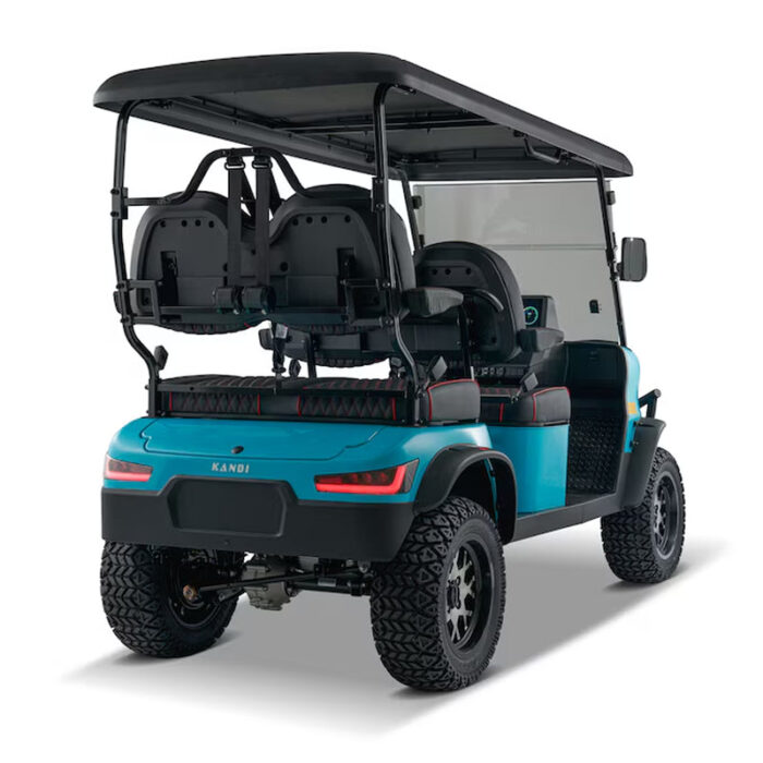 Pro Forward Facing 4 Seat Electric Golf Cart with Lithium Battery- Turquoise