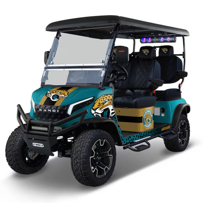 Dallas Cowboys, 4 Seat Electric Golf Cart with Lithium Battery, Max Speed 20 MPH, NFL Licensed